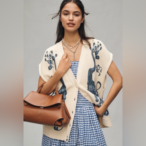 Anthropologie Sweaters - Anthropologie Maeve V-Neck Peacock Sweater Vest, SMALL NWOT